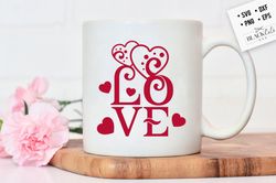 Love text hearts SVG, Valentines Day SVG, Valentine Shirt Svg, Love Svg