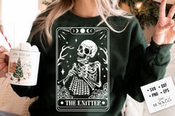 The knitter tarot card SVG, Skeleton knitting svg, The knitter svg,  Knit svg, Knitting svg, Crochet svg