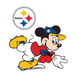 Pittsburgh Steelers And Mickey Svg, Sport Svg, Pittsburgh Steelers Svg, Pittsburgh Steelers Logo, Steelers Lovers Svg, M