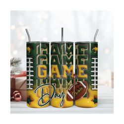 Green Bay Packers Game Day 20Oz Tumbler Wrap, Bay Packers NFL 20Oz Design