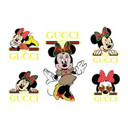 Gucci Mickey Bundle Svg, Gucci minie Svg, Gucci Logo Svg, Fashion Logo Svg, File Cut Digital Download