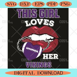 This Girl Loves Her Vikings Sexy Lips Svg, Sport Svg, Sexy Lips Svg,NFL svg,NFL Football,Super Bowl, Super Bowl svg,Supe