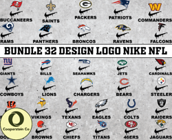 Bundle 32 design logo Nike NFL, NFL Logo, Nfl Logo Team,Nfl Png, Nfl SVG, NFL Design 14