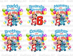 Birthday Girl Family Bundle Png, Custome Name And Age, Birthday Squad, Happy Birthday Png, Making Memories, Magical King