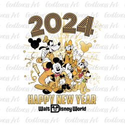 Happy New Year 2024 Png, New Year 2024 Png, Holiday Season Png, Magic Kingdom, Vintage New Year Png