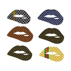 Fashion Brand Lips Logo Svg