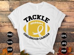 childhood cancer awareness svg png, tackle childhood cancer football svg, support pediatric cancer awareness ribbon svg