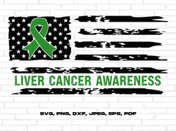 liver cancer awareness flag svg png, emerald green ribbon svg, liver cancer support svg cricut sublimation design