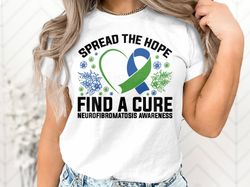 Neurofibromatosis Awareness Svg Png, Spread The Hope Find a Cure Svg, NF Awareness Ribbon Svg Cricut Sublimation Design