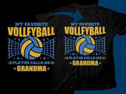 volleyball grandma svg png, my favorite volleyball player calls me grandma svg, volleyball cricut cut file, volleyball s