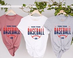 custom baseball shirt, personalized baseball shirt, baseball team name shirt, baseball shirt, game day shirt
