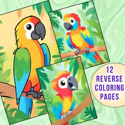 Boost Your Brain with Fun & Educational Macaw Reverse Coloring Pages