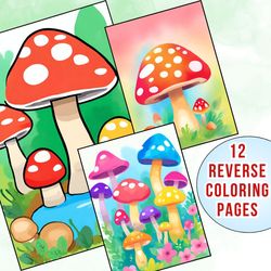 The Ultimate Gift for Mushroom Lovers | Dive into Reverse Coloring Magic!