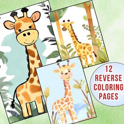 Spark Imagination! Build Your Dream Savannah with Giraffe Reverse Coloring Pages