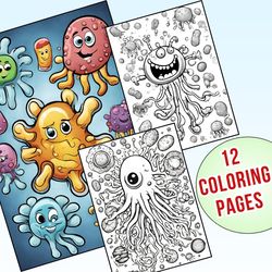 Cells are Cool! Educational and Joyful Bacteria Coloring Pages for Kids