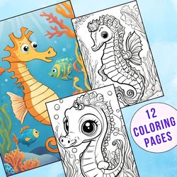12 Captivating Seahorse Coloring Pages | Embark on an Underwater Adventure