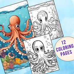 12 Captivating Octopus Coloring Pages | Explore the Underwater Realm