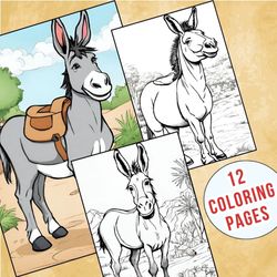 Bray for Joy! 12 Donkey Coloring Pages to Keep Your Kids Entertained