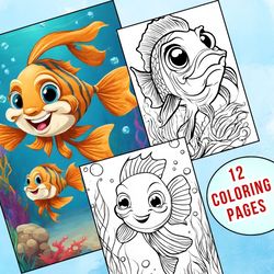 12 Fun and Easy Fish Coloring Pages for Kids