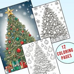 12 Fun and Giant Christmas Tree Coloring Pages