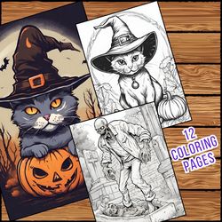 12 Fun and Scary Halloween Coloring Pages for All Ages