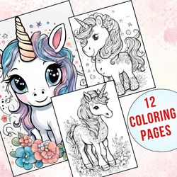 Neigh Say Boredom! Gallop into Creative Fun with Baby Unicorn Coloring Pages!