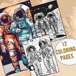 Journey Through Space! Creative & Educational Astronaut Coloring Pages
