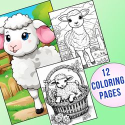 Printable Lamb Coloring Pages for Kids - Perfect for Preschoolers & Toddlers!