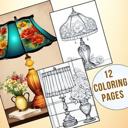 Antique Charm Awaits! 12 Stunning Vintage Lamp Coloring Pages for Adults & Kids