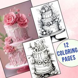 12 Delicious Birthday Cake Coloring Sheets | Perfect for Parties & Fun!
