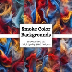 12 Vibrant Smoke Colors Backgrounds - Stunning Designs for Artistic Creations