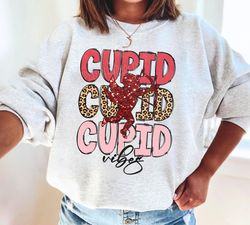 Cupid Sparkly Faux Sequins Valentines Day Png, Cute Valentines Day Shirt Design, Trendy Valentines Day Png, Sublimation,