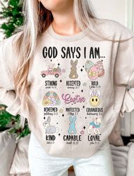 Easter Png, Christian Easter Png, Easter Shirt Design Png, God Says I Am Sublimation Design Download, Easter Sublimation