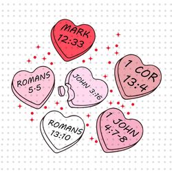 Doodle Candy Hearts Valentine PNG, Candy Hearts Valentines Png, Valentines Bible Verse PNG, Valentines Day Png, Christia