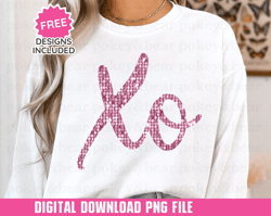 Glitter Xo Png Valentines Day Png Sublimation Design Xoxo Png Valentines Png Valentines Shirt Png Hugs and Kisses Png De