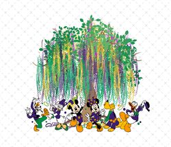 Mardi Gras Bead Tree Disneyland Png, Mickey friends Mardi Gras Png, Family Group matching Png, Mardi Gras Carnival Png