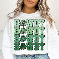 Howdy Shamrock SVG, St Patricks Day Svg, Retro St Patricks, Lucky Svg, Shamrock Svg, St Patricks Day Sublimation