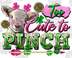 Too Cute To Pinch Png Sublimation Design Download, St. Patricks Day Png, Irish Day Png, Lucky Png