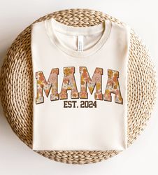 Mama Est 2024 Png, Floral Mama Png, Mama Varsity png, Mama png, Floral Varsity Mama Designs, Mom Life, Mama Sublimation