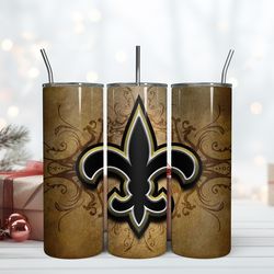 New Orleans Saints 20Oz Tumbler Wrap, NFL Tumbler Wrap, Football Team Tumbler Design