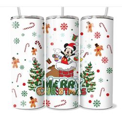 Mickey Holiday Tumbler | Christmas Tumbler | 20oz | Merry Christmas | Disney | Gingerbread | Sublimation