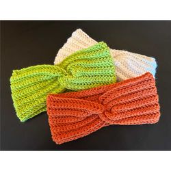 crocheted ear warmer, twisted headband for her, crochet headband for women, winter headband, crocheted gift idea for fri