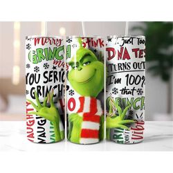 The Grinch , 20oz Skinny Tumbler, Tumbler With Lid and Straw,Perfect Gift