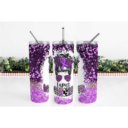 Lupus Warrior 20oz Skinny Tumbler, Gifts for Friends, Gifts for Co Workers, Birthday Gifts, Sublimation
