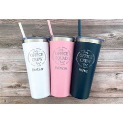 Personalized Office Tumbler, Office Squad Gift, Office Crew Tumbler, Co-Worker Gift, Gift for Employee, Office Staff App