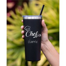 chef gifts, personalized chef tumbler, head chef cup, master chef coffee mug, best chef, culinary student gift, cooking
