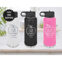 Teacher Gift, Teacher Water Bottle, Personalized Teacher Tumbler, 32 oz Water Bottle, Teacher Appreciation, End of Year