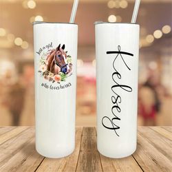 Horse Gifts for Women, Horse Gifts for Girls, Personalized Horse Tumbler, Horse Trainer Gift, Horse Lover Gift, Equestri
