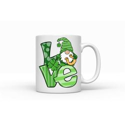 St. Patricks Day Gnome 12oz Sublimated Coffee Mug, Holiday Mug, Shop Small