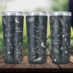 Personalized Free Spirit Tumbler, Free Spirit Gift, Spiritual Gifts, Gifts for Women, Hippie Gifts, Personalized Gifts,